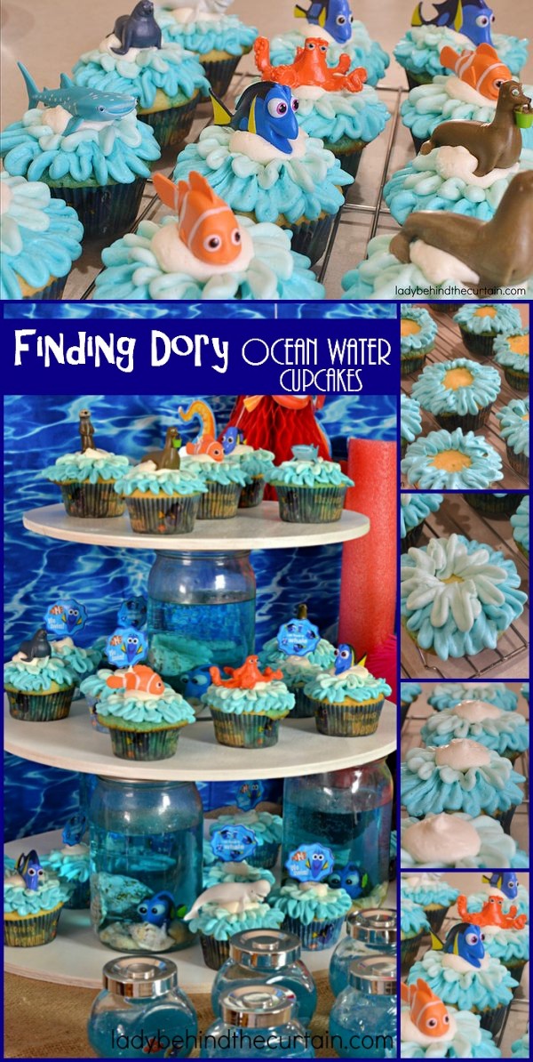 Finding Dory Ocean Water Cupcakes