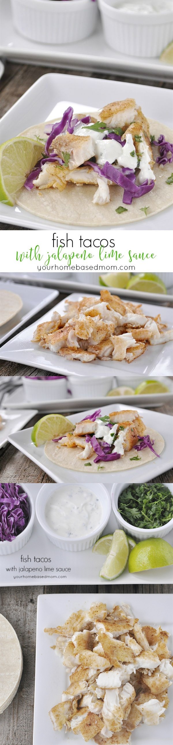 Fish Tacos with Jalapeno Lime Sauce