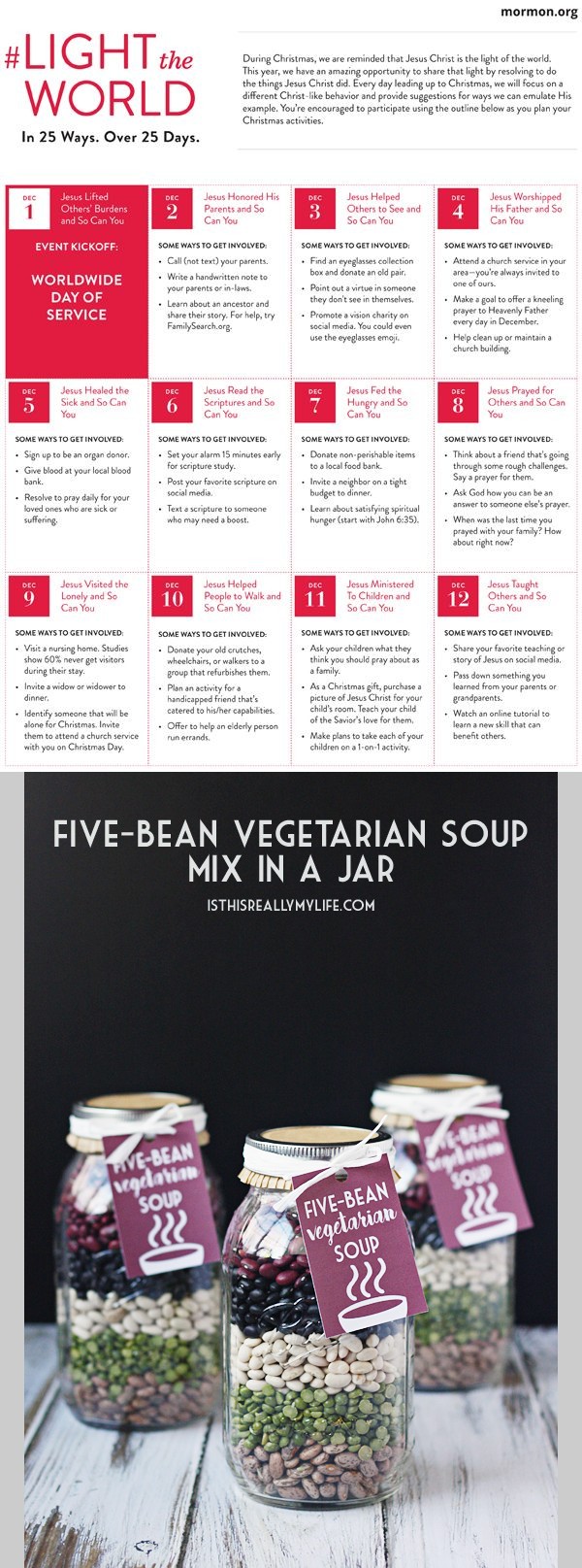 Five-Bean Soup Mix in a Jar