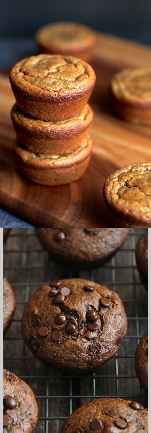 Flourless Chocolate Chip Gingerbread Muffins