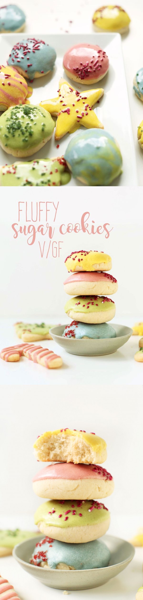 Fluffy 1-Bowl Sugar Cookies (Vegan + GF