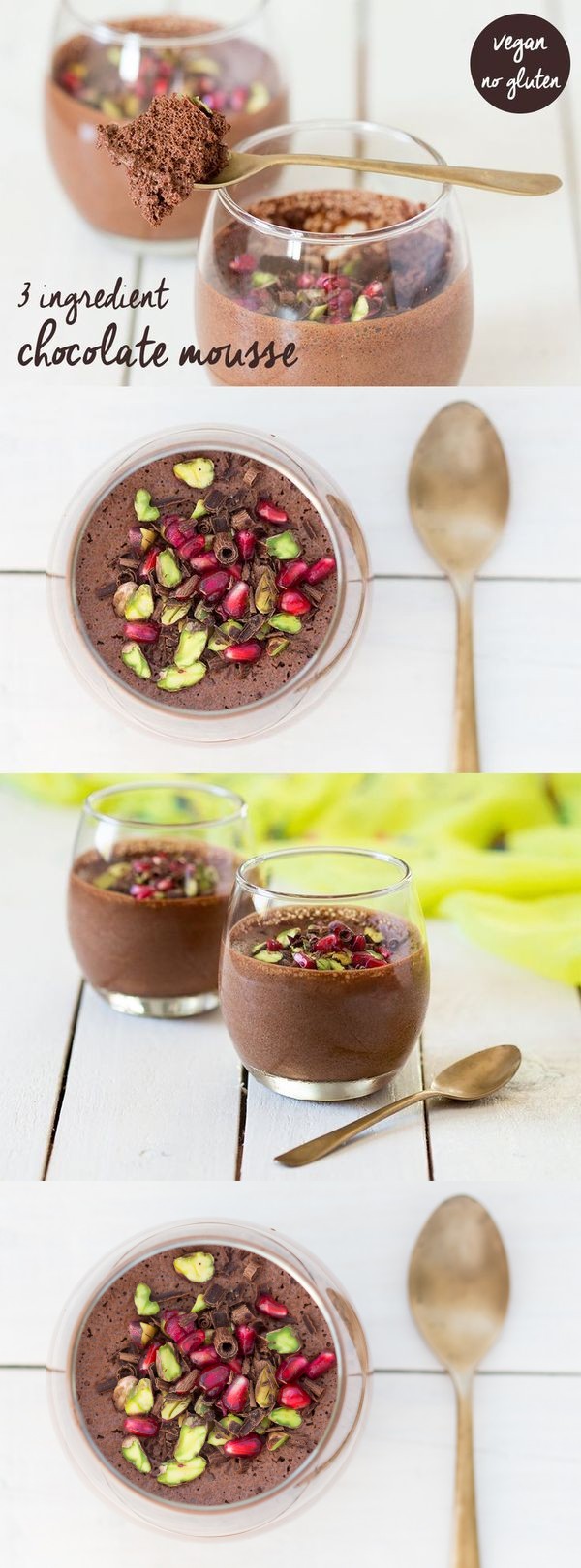 Fluffy vegan chocolate mousse with aquafaba