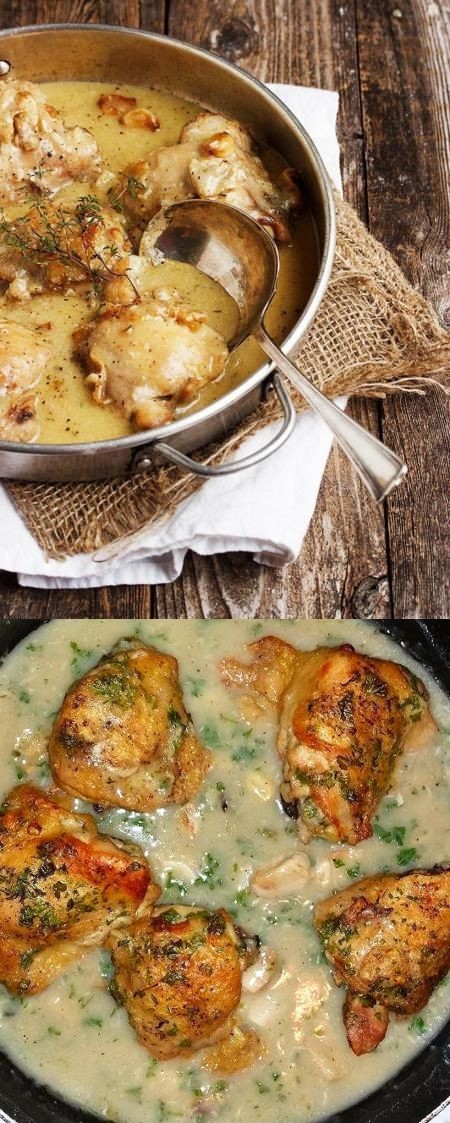 French Canadian Rustic Chicken with Garlic Gravy