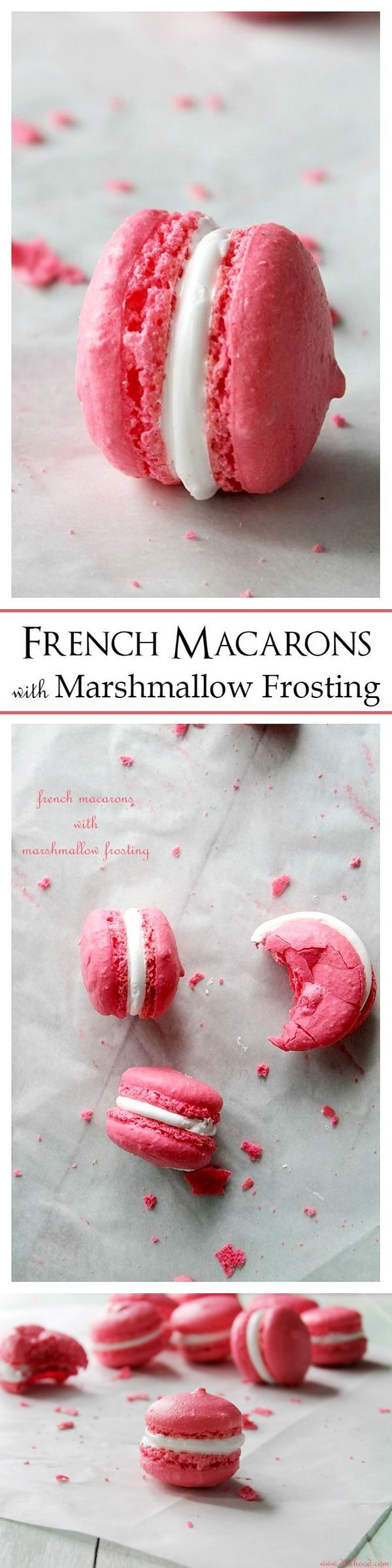 French Macarons with Marshmallow Frosting