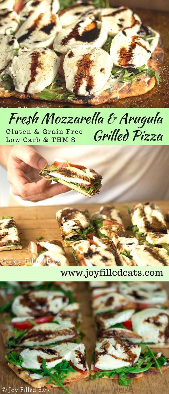 Fresh Mozzarella & Arugula Grilled Pizza – Low Carb & Grain Free