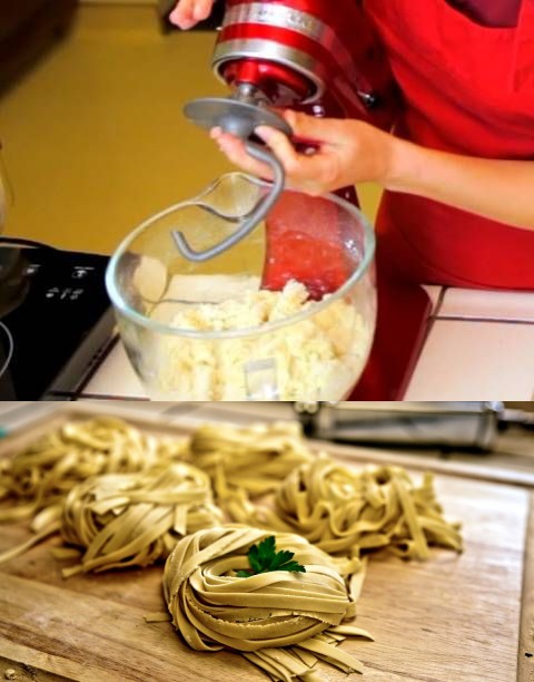 Fresh Pasta Dough using stand mixer