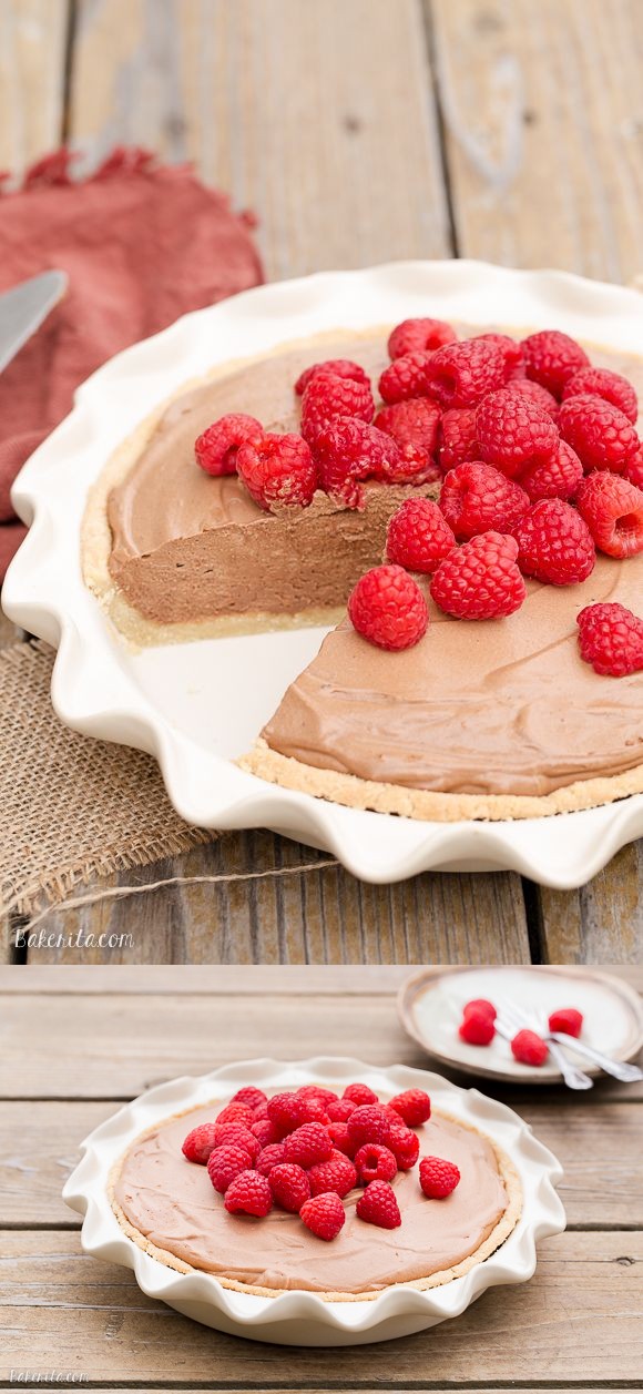 Fresh Raspberry French Silk Pie