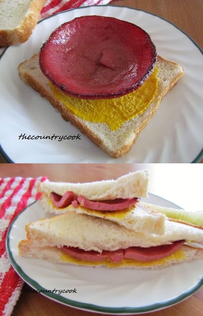 Fried Bologna Sandwich