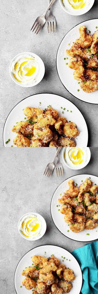 Fried Cauliflower with Whipped Feta