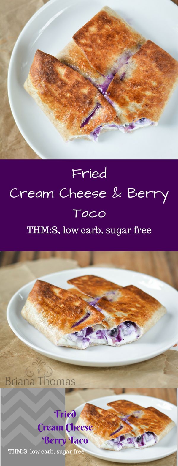 Fried Cream Cheese and Berry Taco