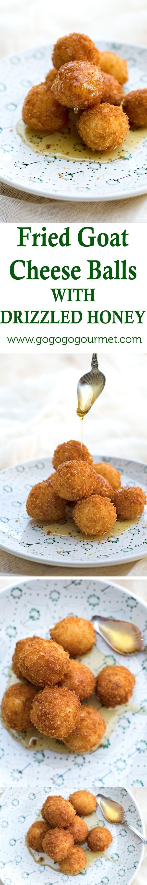 Fried Goat Cheese Balls with Drizzled Honey