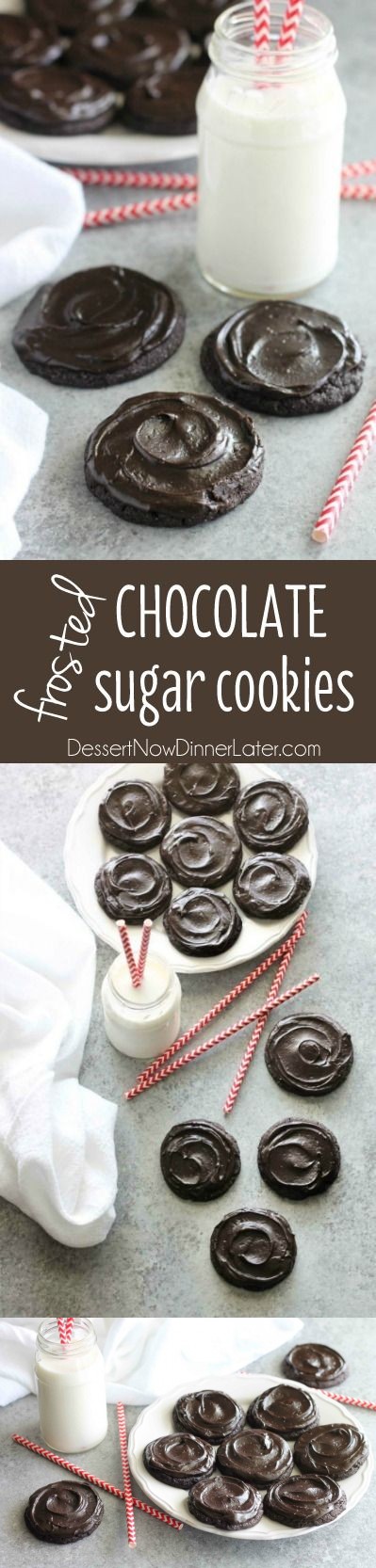 Frosted Chocolate Sugar Cookies (+ a Giveaway!