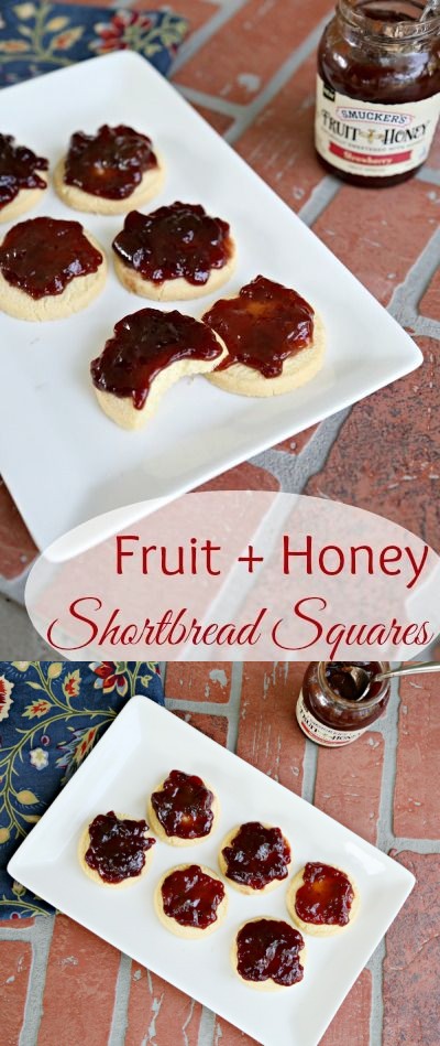 Fruit + Honey Shortbread Squares