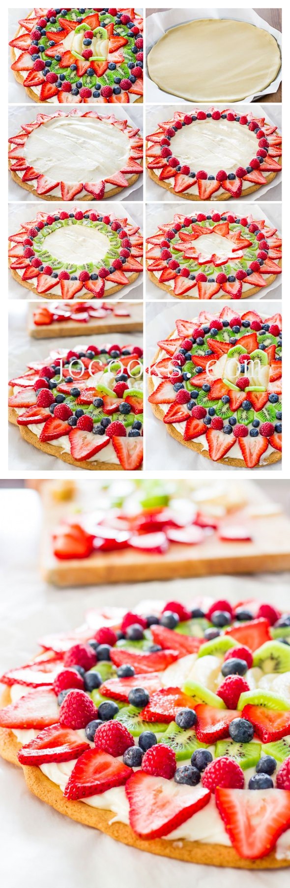 Fruit Pizza with Cream Cheese Frosting