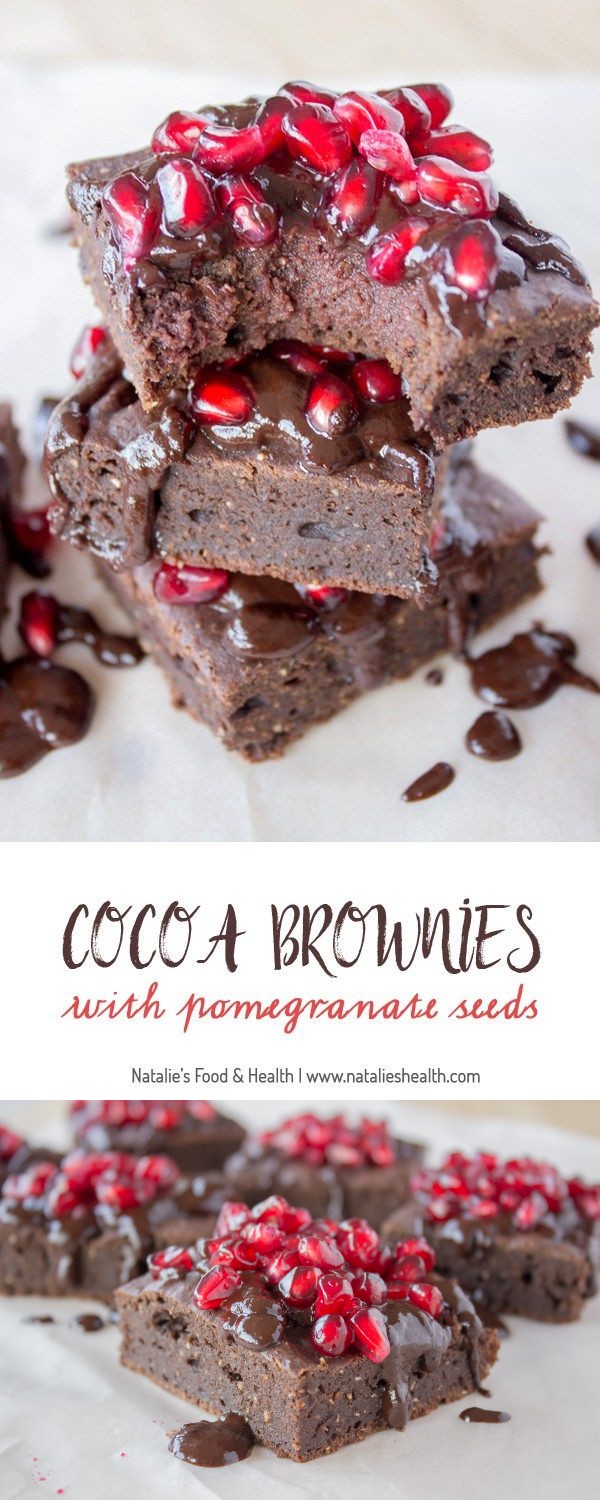 Fudgy Cocoa Pomegranate Brownies