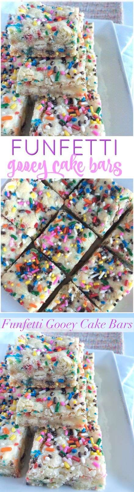 Funfetti Gooey Cake Bars