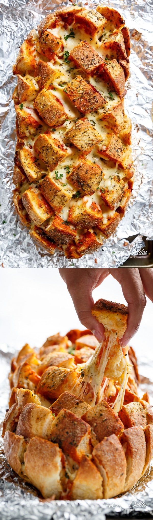 Garlic Butter Pizza Pull Apart Bread