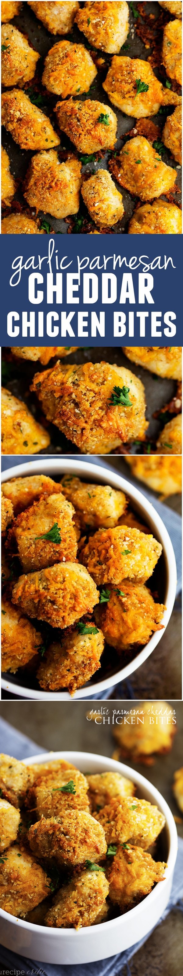 Garlic Parmesan Cheddar Chicken Bites