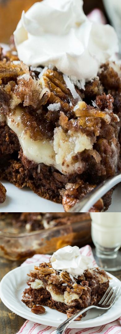 German Chocolate Upside-Down Cake