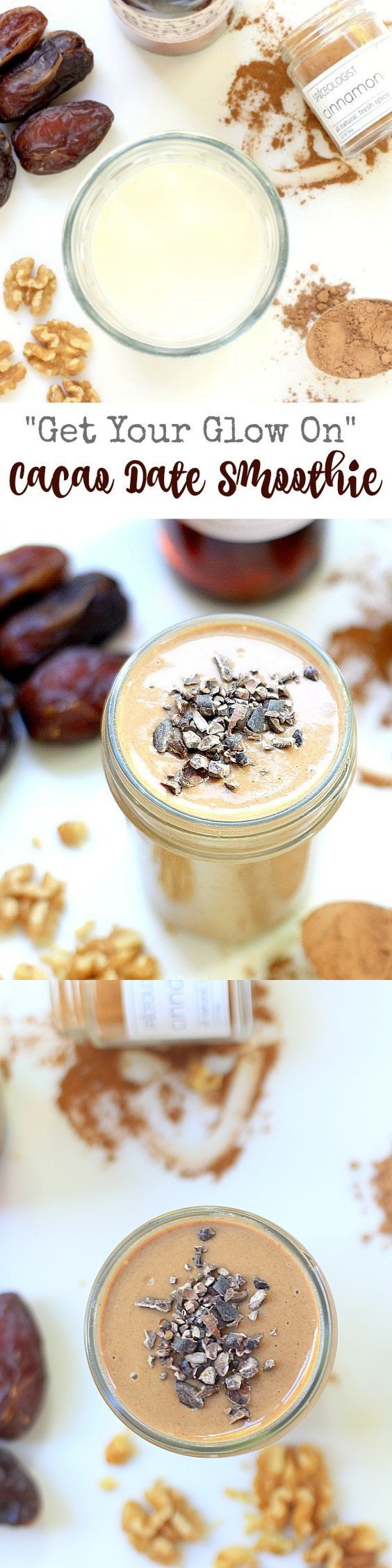 Get your glow on! Cacao Date Smoothie & Cookbook Giveaway