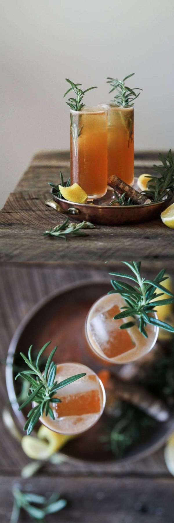 Ginger, Cardamom and Rosemary Gin Cocktail