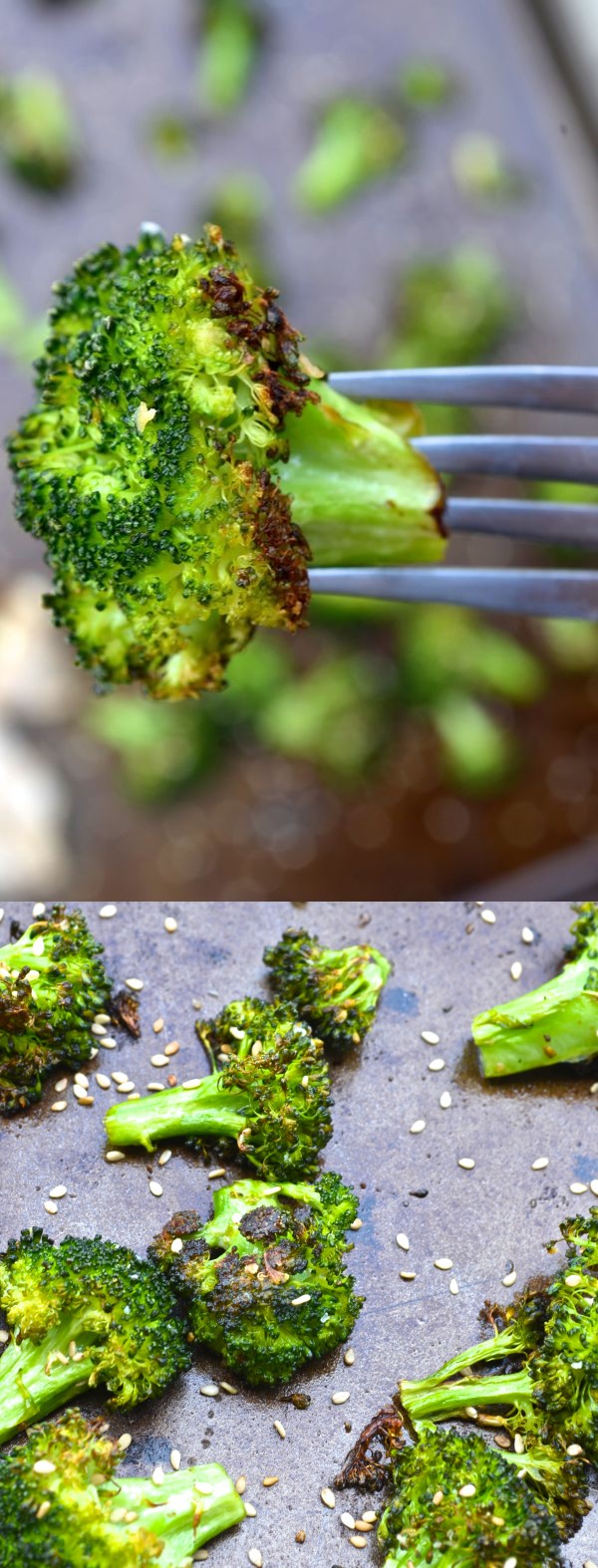 Ginger Sesame Roasted Broccoli