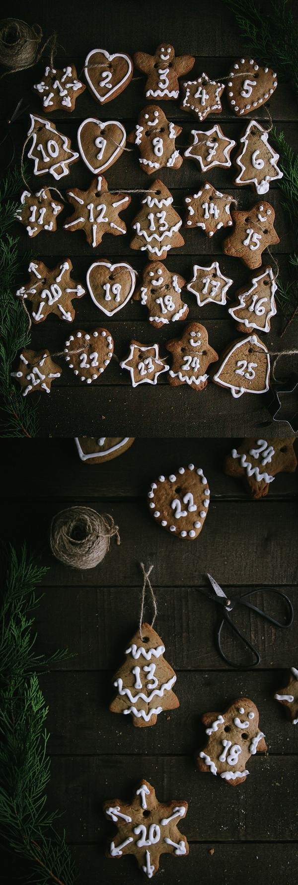 Gingerbread Advent Cookies (Vegan