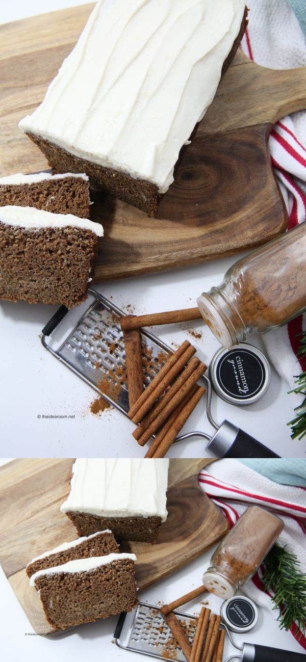 Gingerbread Loaf with Cream Cheese Frosting