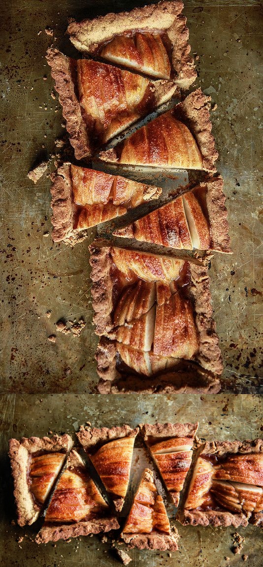 Gingerbread Pear Tart- gluten free and vegan