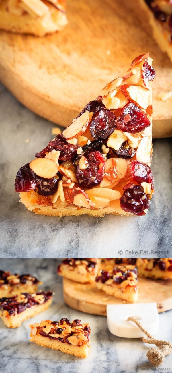 Glazed Cranberry Almond Bars