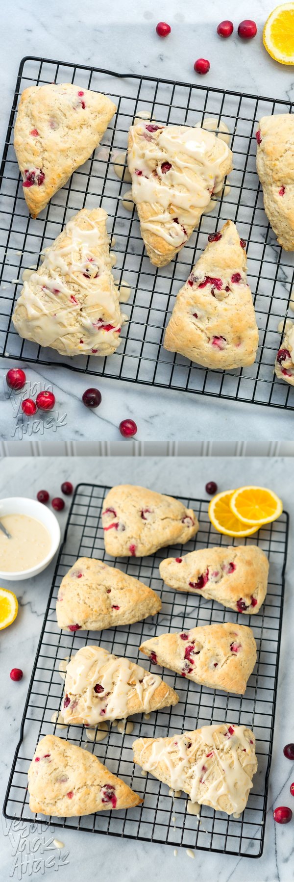 Glazed Cranberry Orange Scones