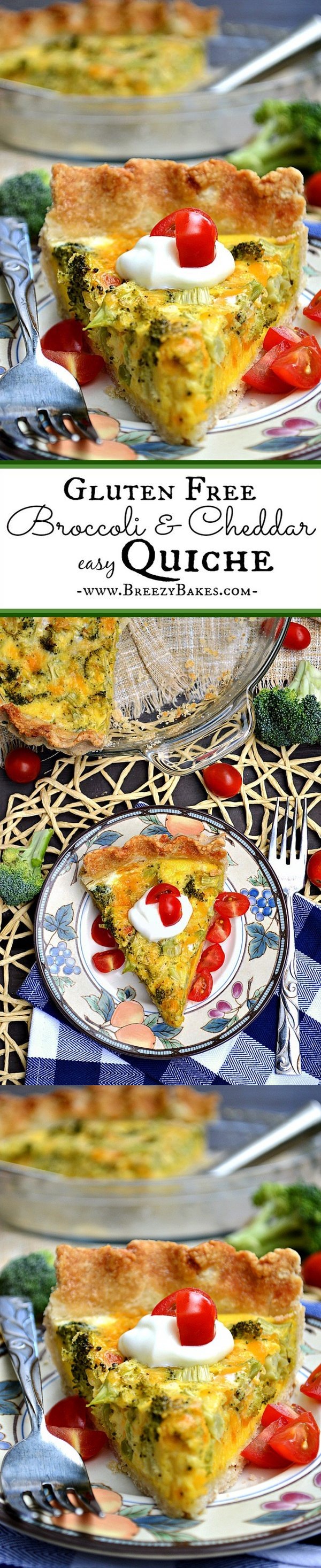 Gluten Free Broccoli Cheddar Quiche