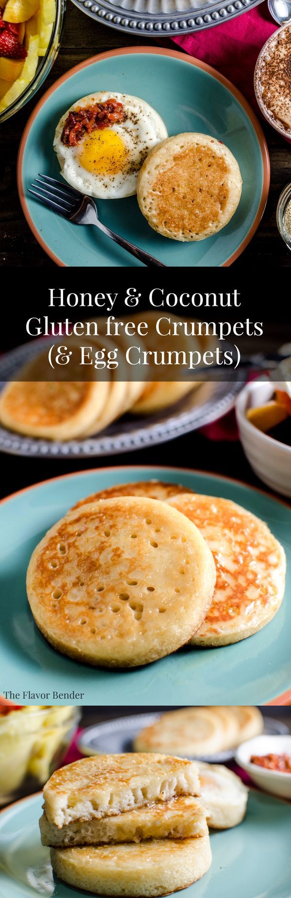 Gluten Free Crumpets with Honey and Coconut