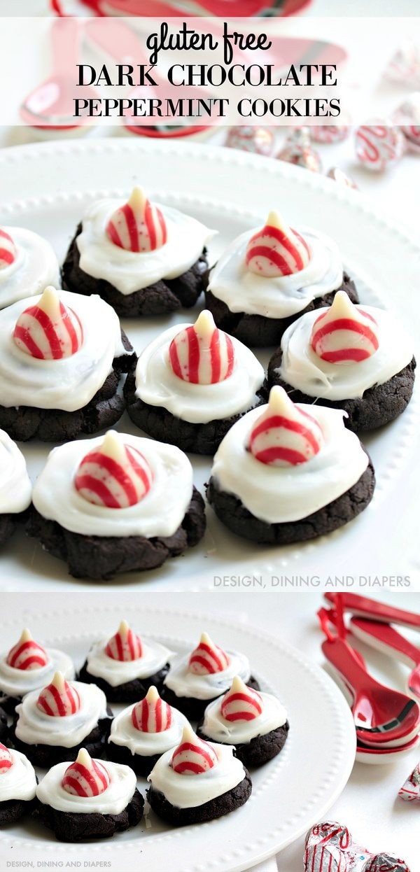 Gluten Free Dark Chocolate Peppermint Cookies