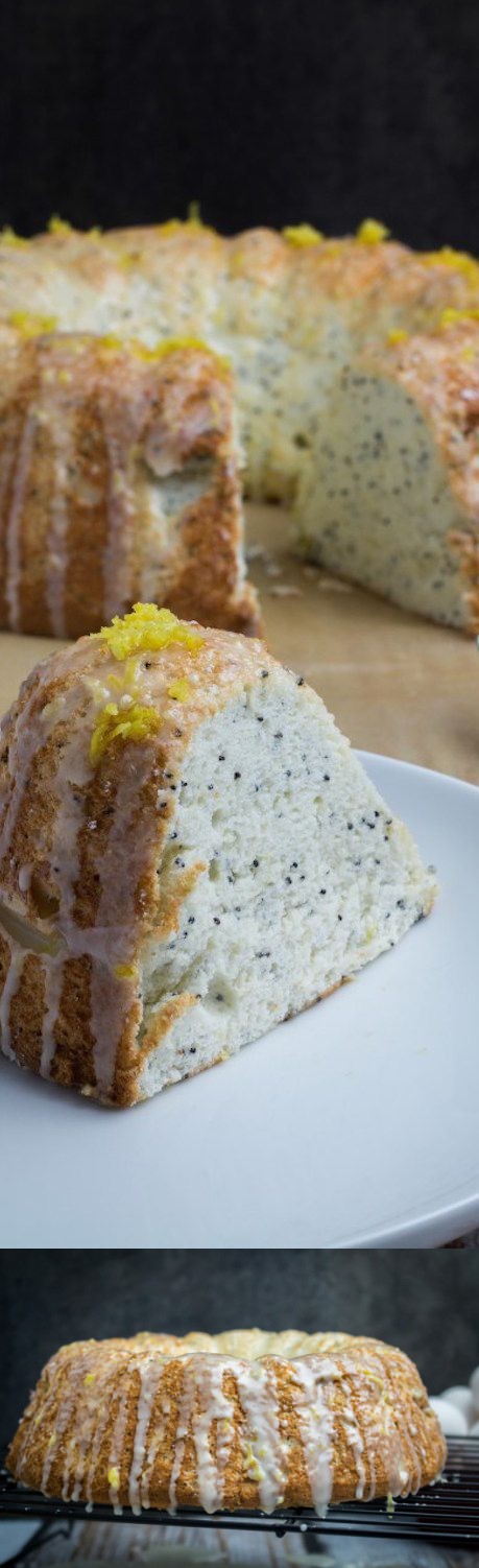 Gluten Free Lemon Poppy Seed Angel Food Cake