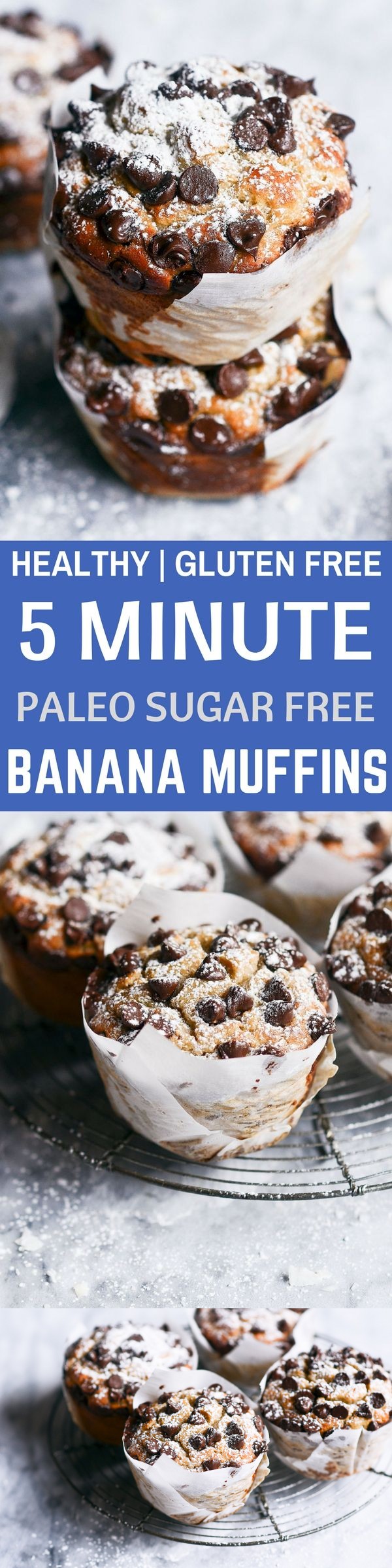 Gluten Free Paleo 5 Minute Banana Muffins