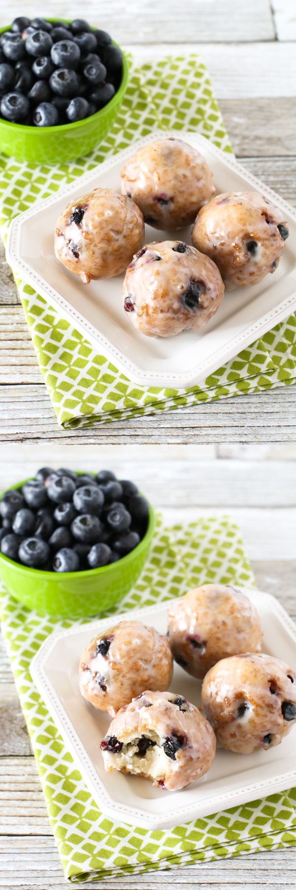 Gluten free vegan blueberry donut holes