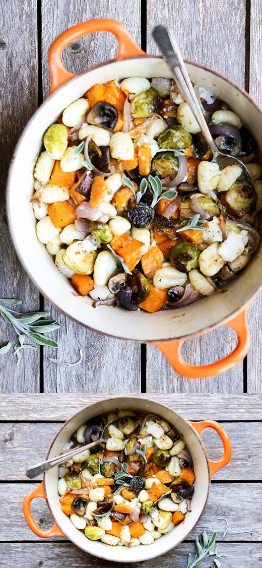 Gnocchi and Winter Vegetables with Sage Cream Sauce