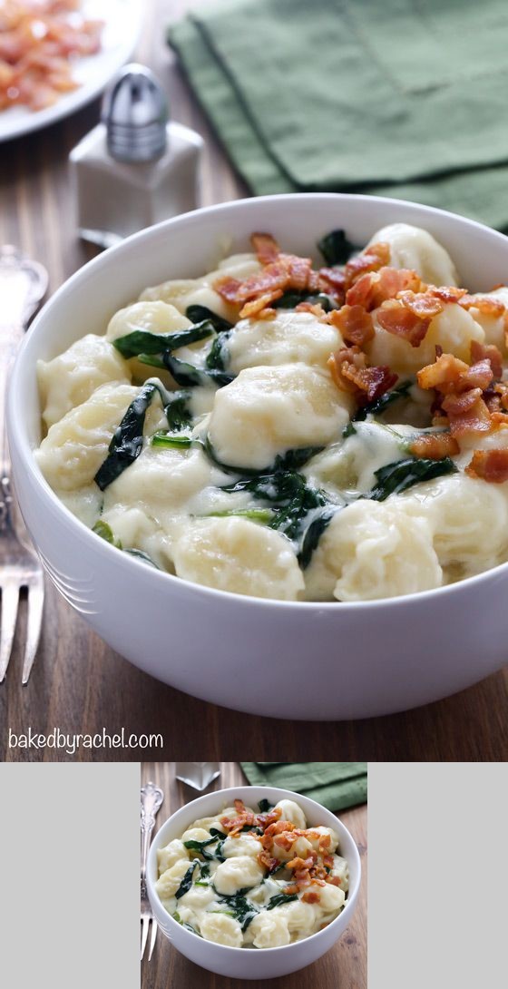 Gnocchi with Spinach in Parmesan Cream Sauce