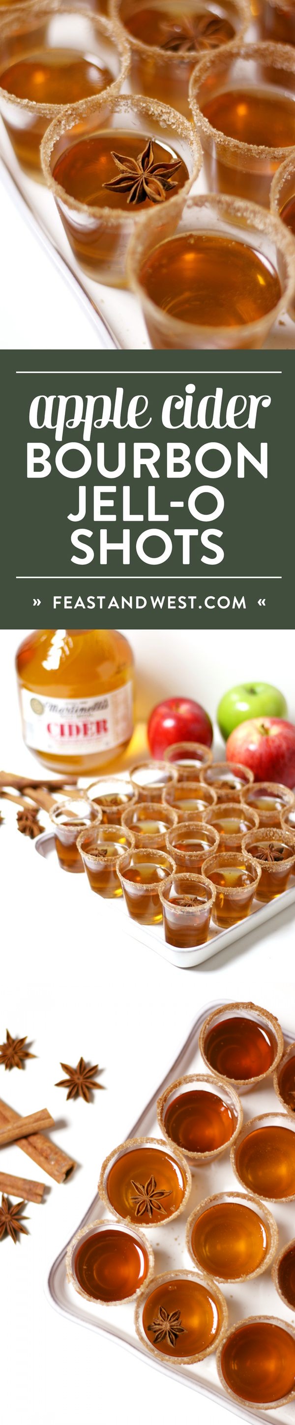 Gourmet Apple Cider Bourbon Jell-O Shots