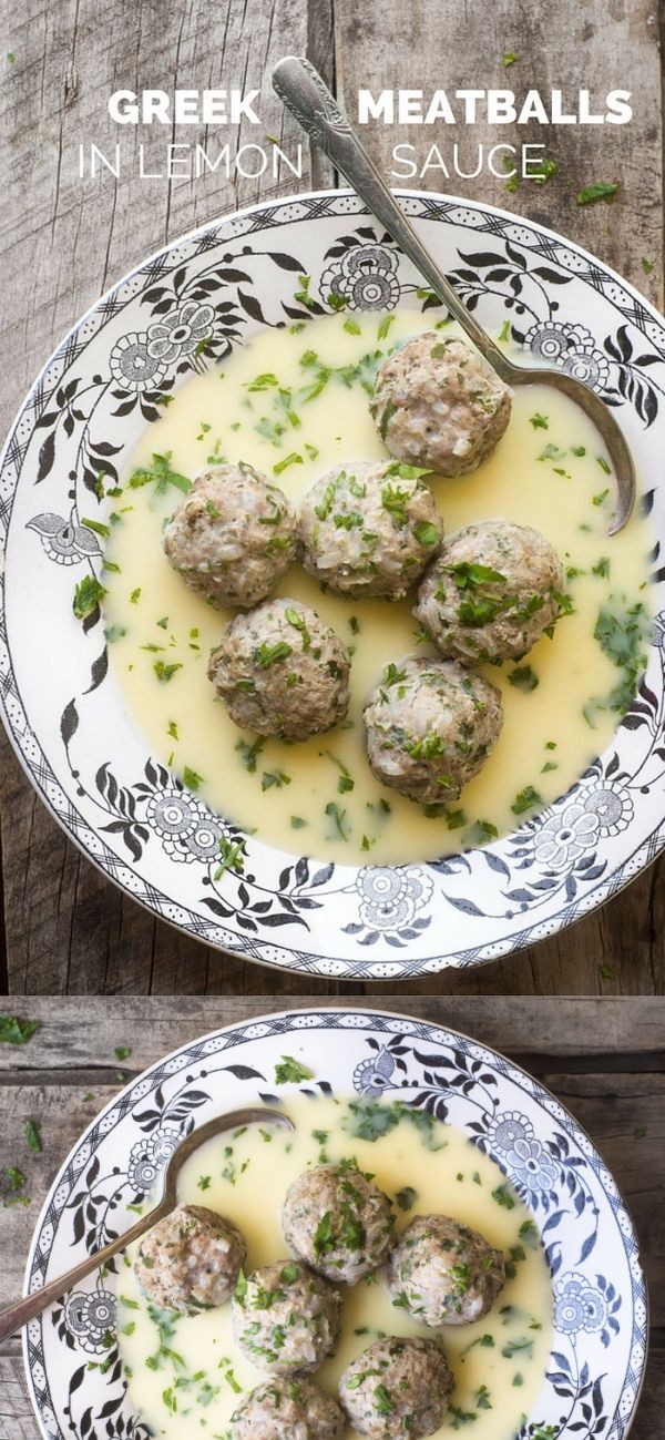 Greek Meatballs in Lemon Sauce