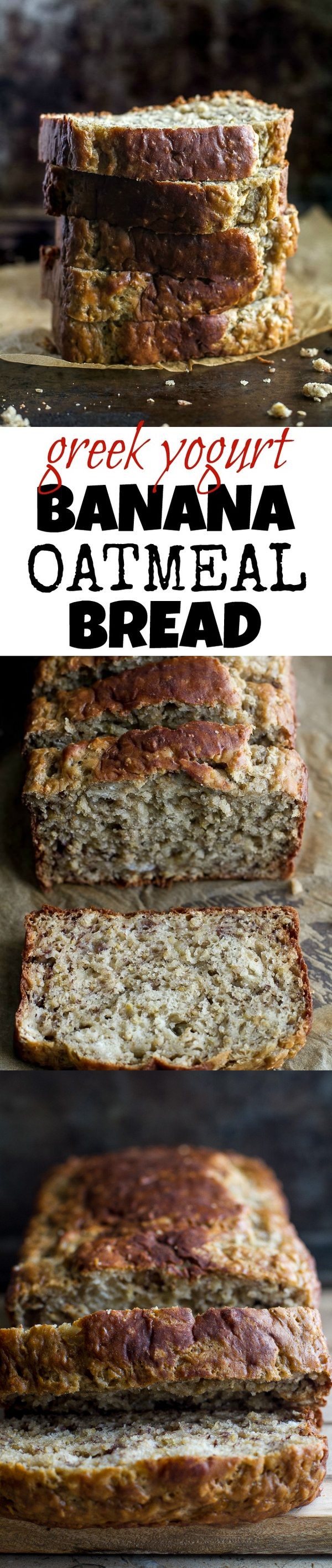 Greek Yogurt Banana Oat Bread