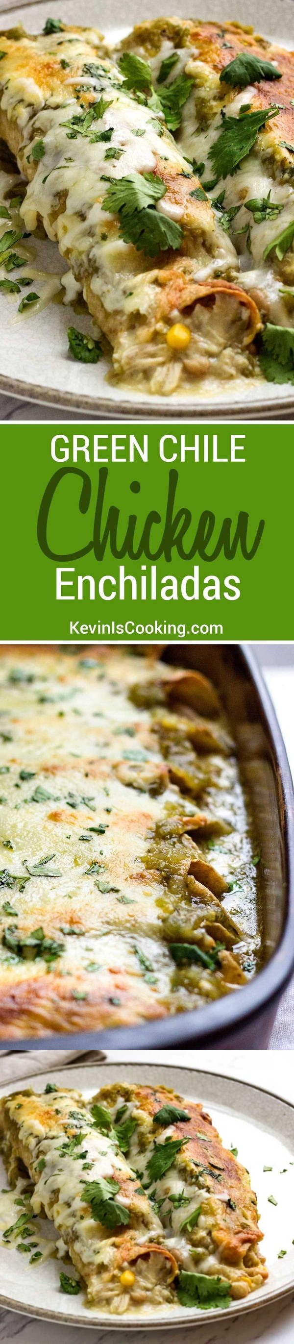 Green Chili Chicken Enchiladas