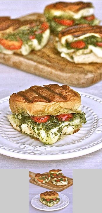 Grilled Chicken Pesto Sliders