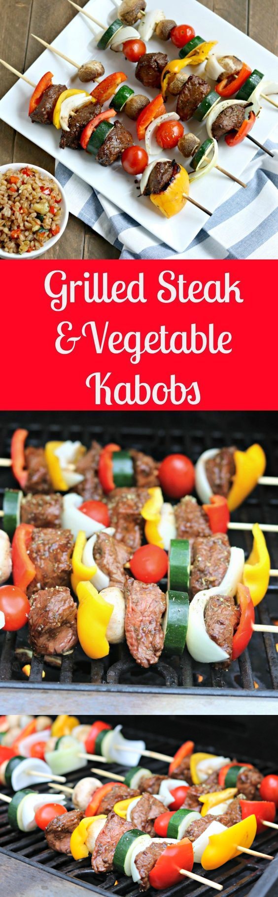 Grilled Steak and Vegetable Kabobs