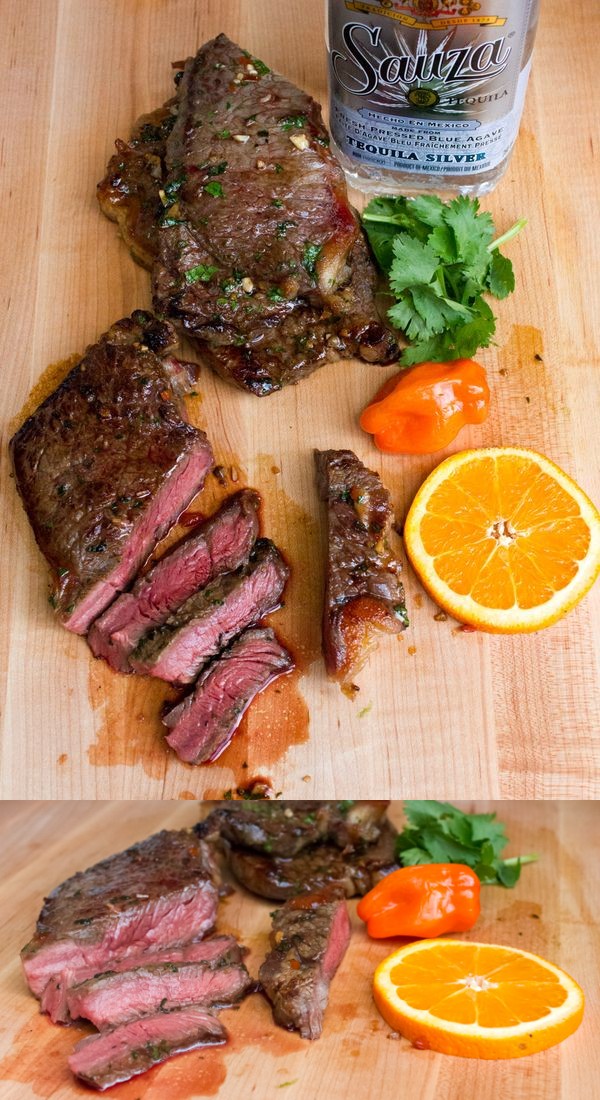 Grilled Tequila Habanero Orange Marinated Steak