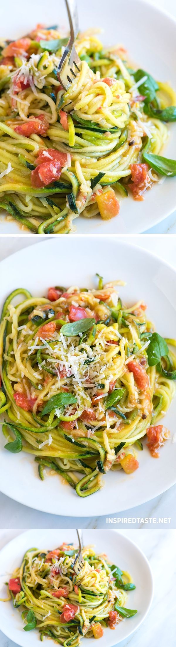 Guilt-Free Garlic Parmesan Zucchini Pasta