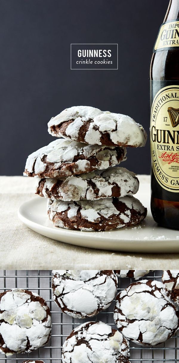 Guinness Crinkle Cookies