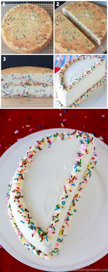 Half Birthday Cake (Homemade Funfetti Cake