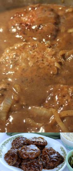 Hamburger Steak with Creamy Onion Gravy